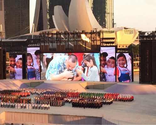 शो के लिए निविड़ अंधकार आउटडोर एलईडी डिस्प्ले स्क्रीन बोर्ड पूर्ण रंग P4.81mm 1R1G1B